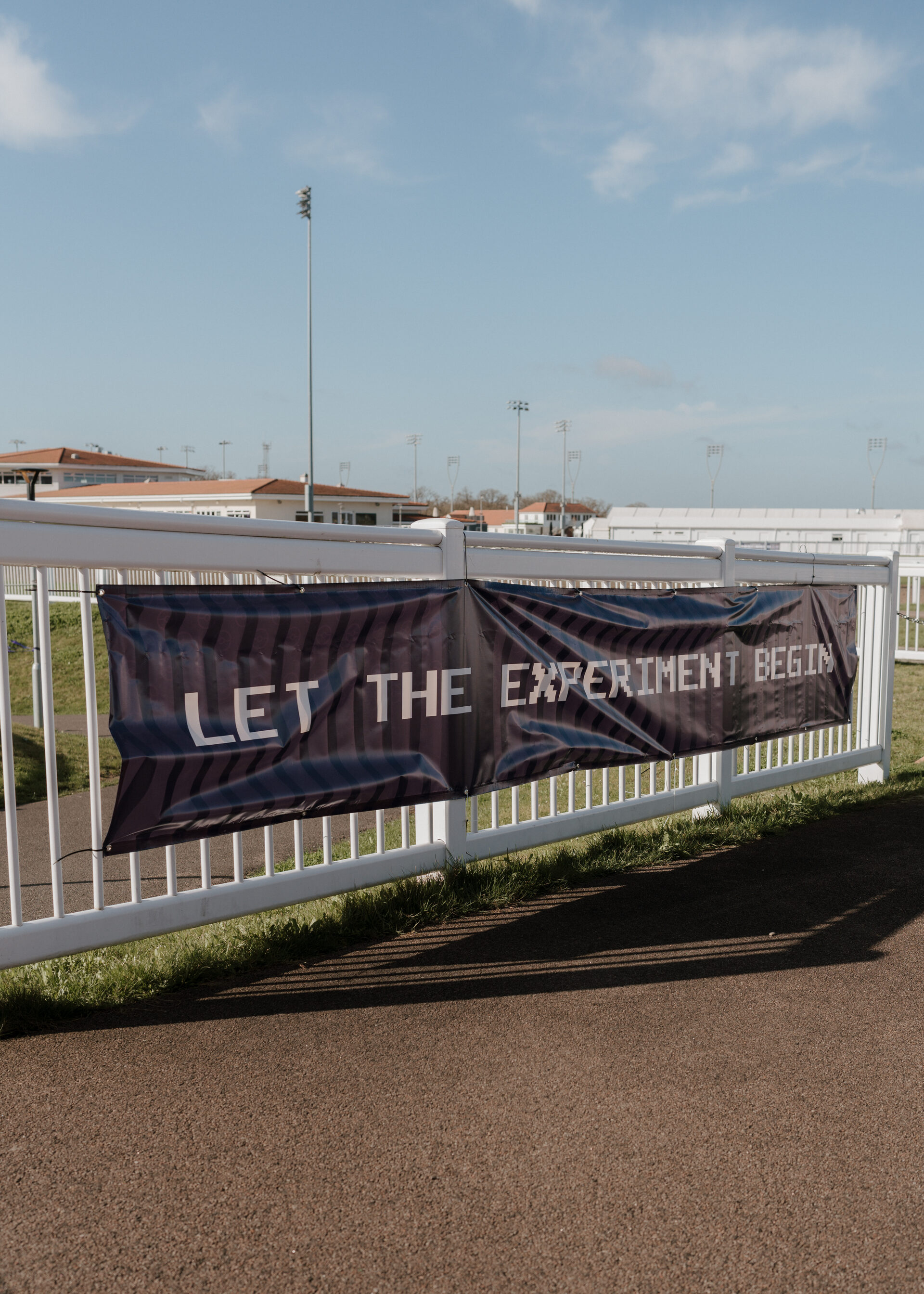 Let the experiment begin banner
